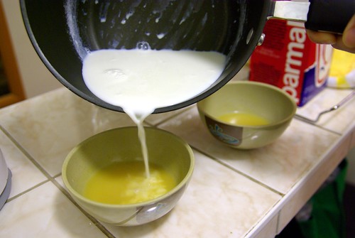 Warm milk in ginger juice
