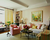 Modern living room in pastel colors