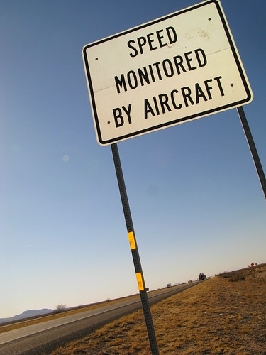 Speed monitored by aircraft in Akeela, New Mexico, USA