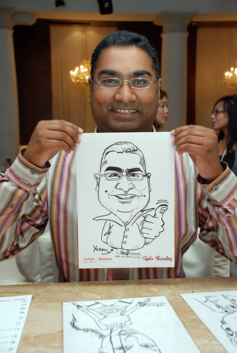caricature live sketching Singtel Radiance Communications Avaya 1