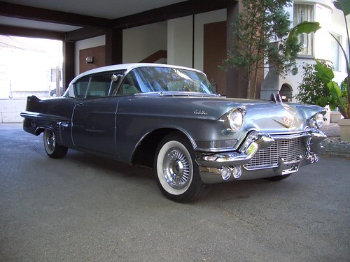 Front left Black 1957 Cadillac