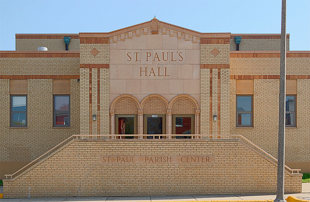 Saint Paul Roman Catholic Church, in Highland, Illinois, USA - parish hall