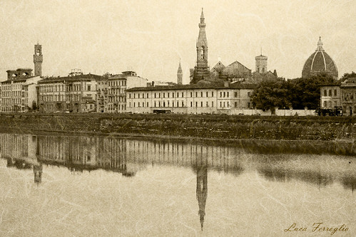 Old postcard of Florence