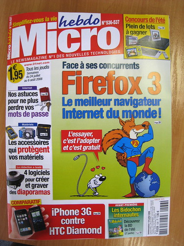 MicroHebdo cover: Firefox 3, the best browser of the world!