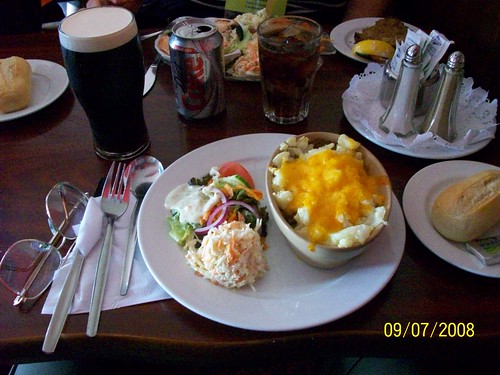 Ireland - Ring of Kerry Tour  - Scarriff Inn - Scarriff Inn- Lunch - Shepherd's Pie, roll, salad and a Guiness