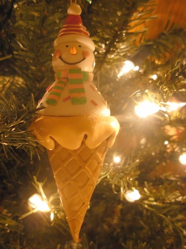 Ice Cream Cone Snowman