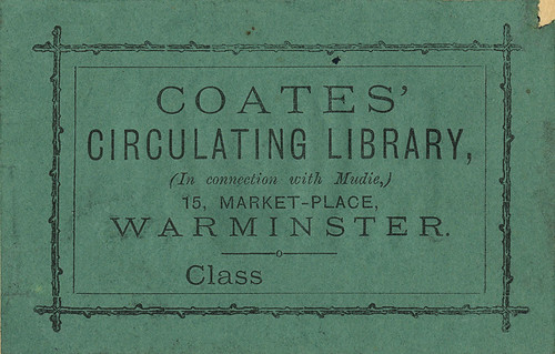 [Bookplate of the Coates' Circulating Library] by Pratt Libraries