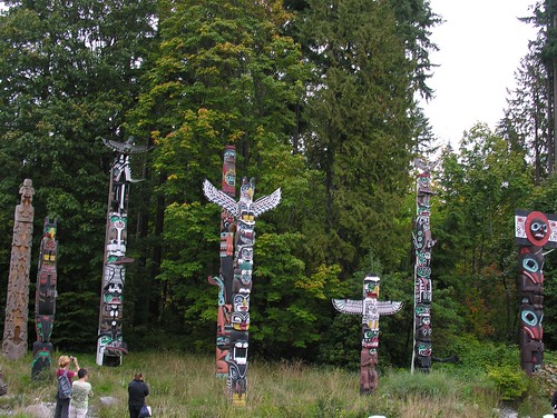 Totem Poles in Stanley Park - signify legends