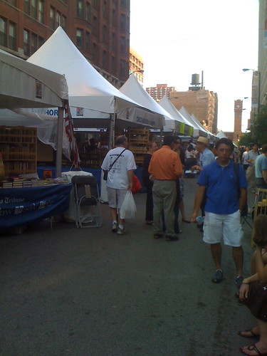 Amid the Printers Row Book Fair tents