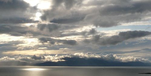 Clouds clearing from Arran