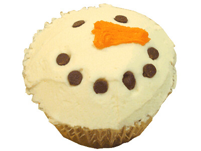 Snowman Cupcake, photo c/o Wish-Cake