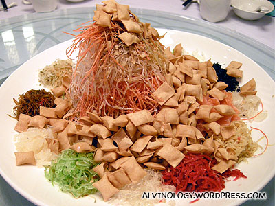 Mixed and ready for Lo Hei