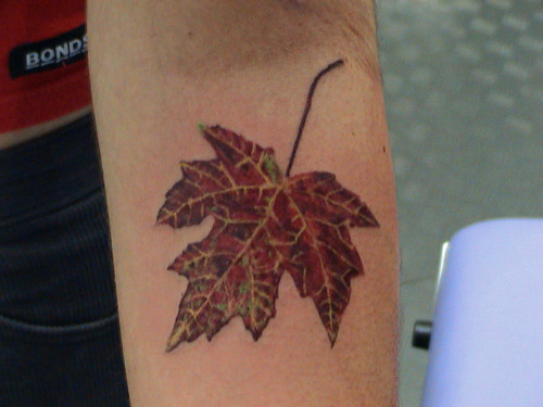  leaf tattoo by Mirek vel Stotker 
