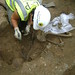 Ruth excavating skeleton