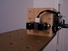 Image of Sensor mounted on mounting block. 