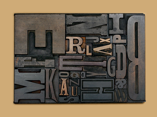 wood type alphabet on Flickr