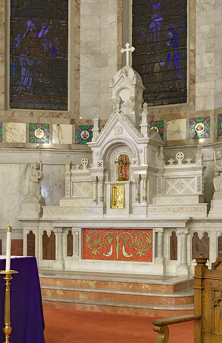 Saint Mary Roman Catholic Church, in Carlyle, Illinois, USA - old high altar
