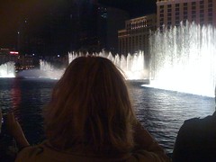 Joy watching the Bellagio fountains.