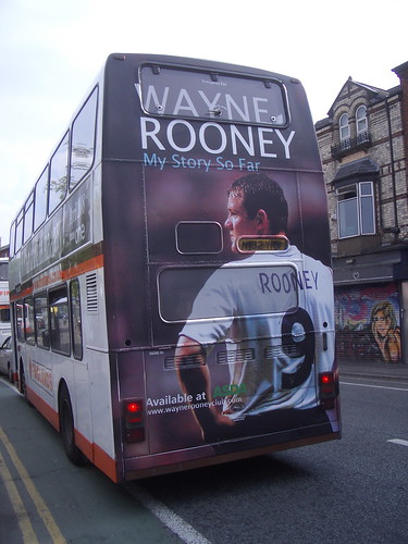 Wayne Rooney on the bus