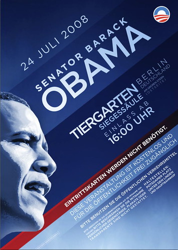 Poster for Obama rally in Berlin