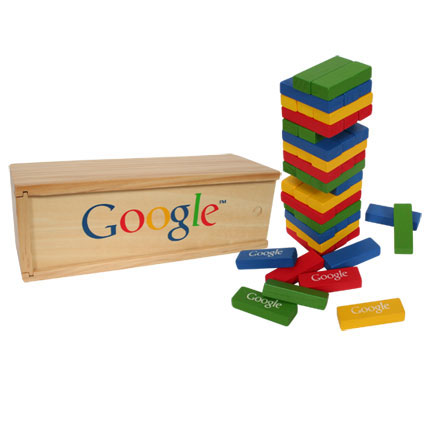 Google wooden block tower game