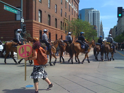 Police on Horses at tHE DNC3