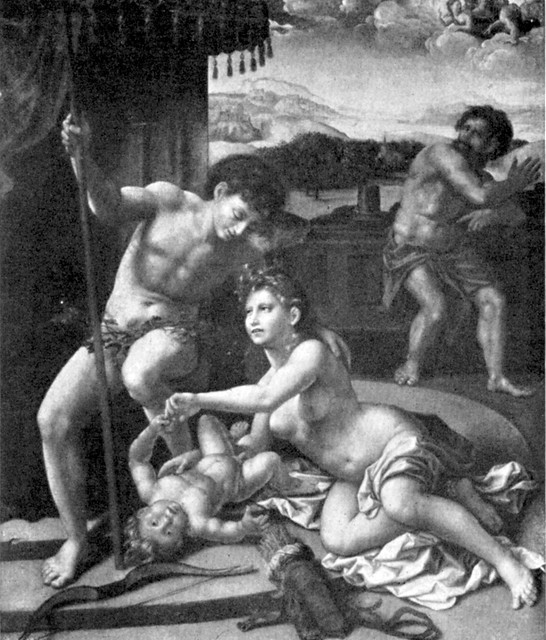 Mythological scene: Vulcan surprises Mars and Venus by clarkvr