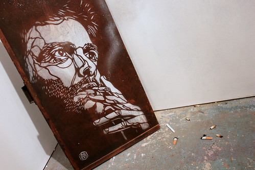C215 - JUNK STORE - solo show at AD HOC gallery (Brooklyn)
