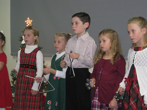 The Cherub Choir leading our Training Wheels preschoolers in joyful Christmas worship