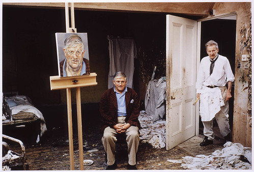Freud, Lucian (1922- ) in his Studio with David Hockney by David Dawson by RasMarley