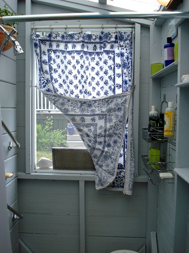 inside the outdoor shower