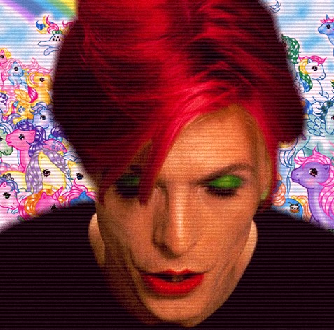 David Bowie eyeshadow and hairstyle