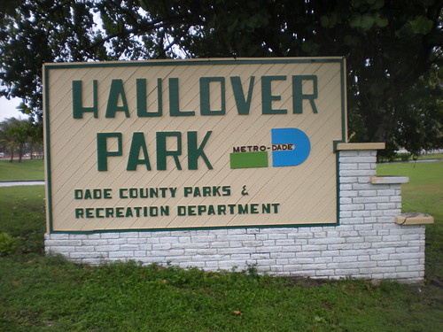 haulover beach park. Sign at Haulover Beach Park,