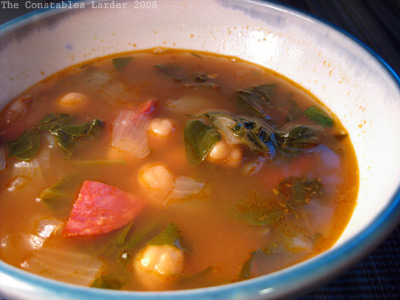 chickpea chorizo soup