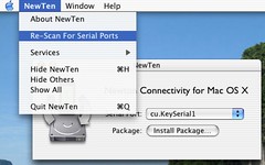 NewTen rescan for serial ports