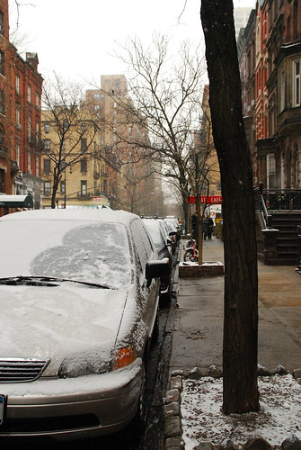 Snow on the cars