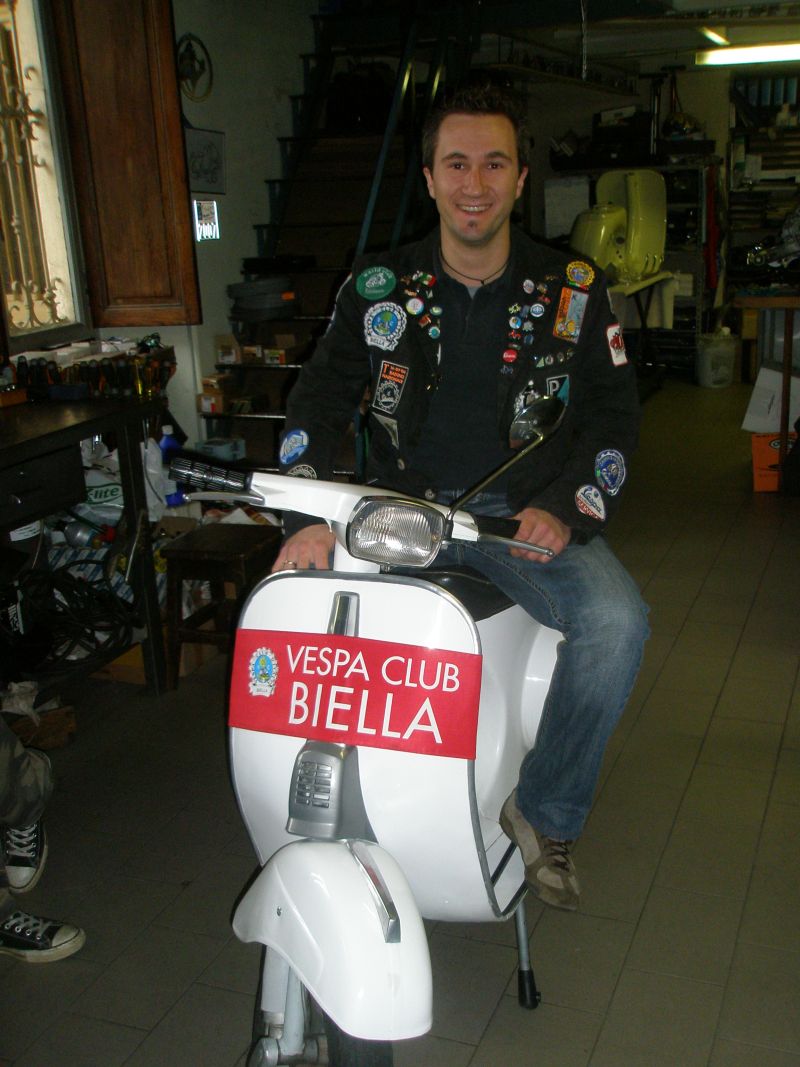 Claudio at Vespa Store in Biella