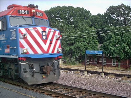 Metra express commuter train. River Forest Illinois. June 2007. by Eddie from Chicago