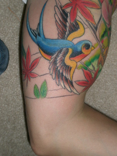 Swallow Tattoos, old school tattoo by mariorodas_1.