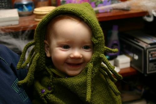 bebé disfrazado de Cthulhu