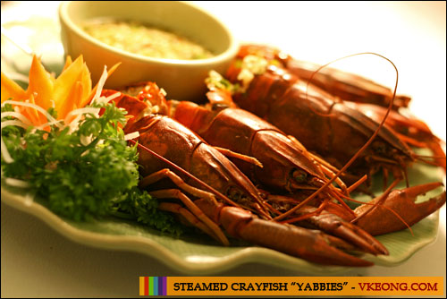 steamed crayfish with lime