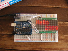 Arduino Duemilanove with 32×16 LED Matrix