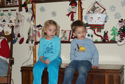 Taiylor and Connor await presents