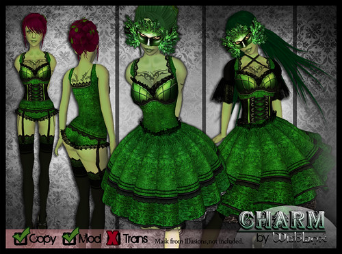 Charm EGL Fantasy Dress with Lingerie (Jade)