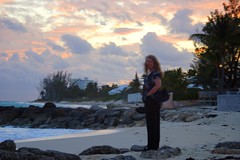 Laura at Sunset on Bahamas
