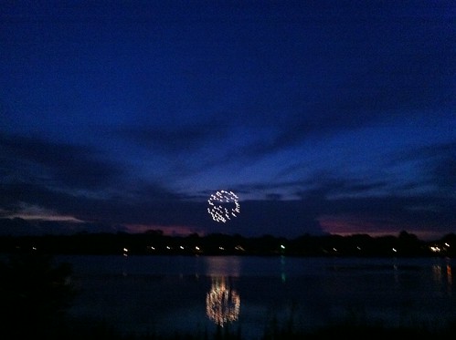 Sunset at Lake Sybelia...and Fireworks