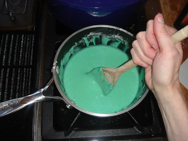 Green dough cooking