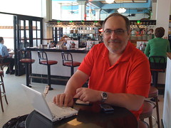 Dave Winer at breakfast in SLC