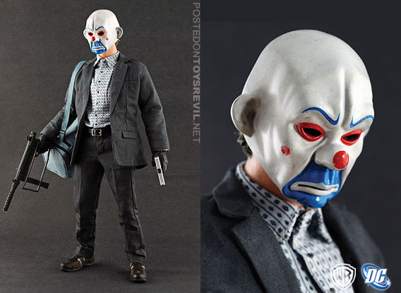 1/6 Scale Clown Joker Robber Eyes movable Mask Head Sculp F 12" Male Figure Body