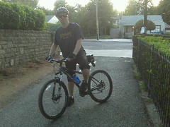 Tim takes his new mountain bike for a spin. (08/27/2008)